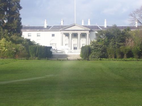 View from the Hop on Hop Off Tour - Dublin City Tour, Ireland's 'White House', the home of President Mary McAleese.