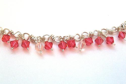 Lotta Terra Cotta Bracelet - Lotta Terra Cotta Bracelet. Created by Atrist Alicia Weeks using sterling silver and swavorski crystal. If you would like to see more visit www.freewebs.com/wyredonwire