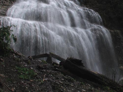 Bridal Veil Falls - A close up. - This was a wonderful wonderful photo opportunity - taken right as I started feeling the effects of Altitude sickness. Lucky me! *Rolls eyes*
