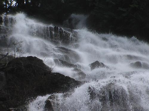 Bridal Veil Falls - An extreme close up. - This is another extreme close up of the falls. We had a lot of trouble getting these because moisture kept collectiong on the camera lens lol.