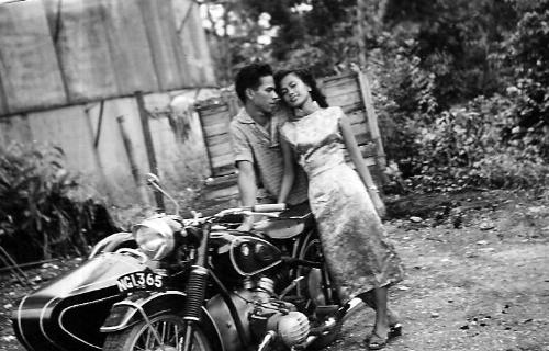 Jungle Romance - Mom and Dad's engagement picture. This was taken on family property in Hollandia, New Guinea.