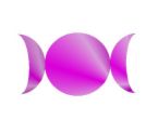 Triple Goddess  - The symbol for the three phases of the goddess, maiden, mother and crone