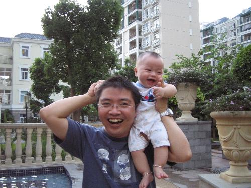 son and me - this is the first photo of son and me. I love my son so much,and like his smile.