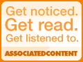 Associated Content Banner - A link for signing up with Associated Content to be in my downline (refer)