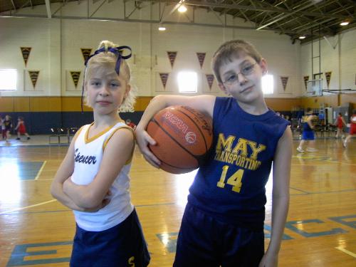 basketball season - cheerleader/basketball player