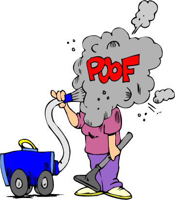 Cleaning is a chore - Typical picture of a person trying to vacume. lol That would be me most definetly. haha