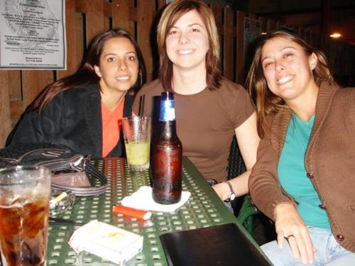 3 sisters - Kasey, myself, and Lisa at the Chica Boom Room