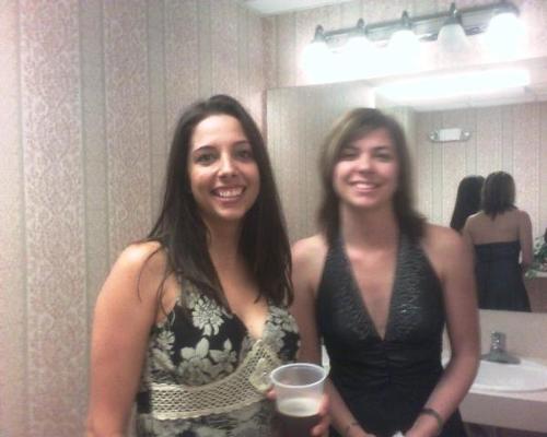 Kasey and Me - This is Kasey and me in the restroom at our step-sister's wedding Nov. 4