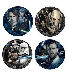 Star Wars Plate - This set of four beautiful Star Wars plates consists of OBI-WAN KENOBI plate, GENERAL GRIEVOUS plate, CLONE TROOPER plate and ANAKIN SKYWALKER plate. Each plate is approximately 8 inches in diameter and individually packaged.