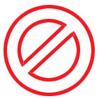 No - The symbol of 'No'