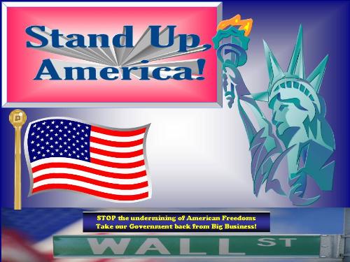 stand up america! - Graphic representation of "Stand Up America" stand up america! - Graphic representation of "Stand Up America"