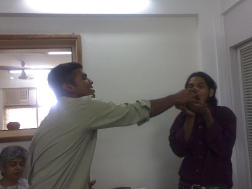 birthday - was being fed by my friend on 02nd of this month , coz it was my b'day, this was the same day i titled myself 'REBORN WITH A MISSION'