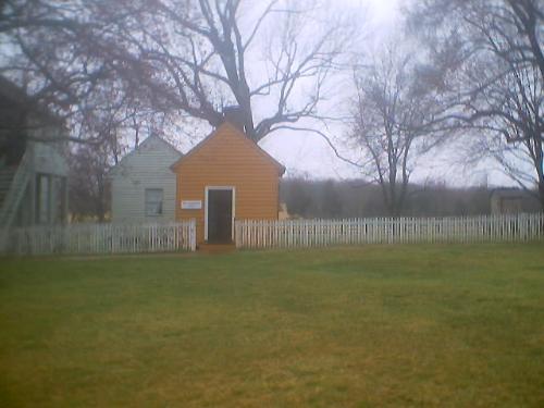Woodson Law office - Built 1851-1856  1 story 12' 6' x 14' 6' Sits next to Plunkett-Meeks store and contributes to the village scene as it was at the time of the surrender.