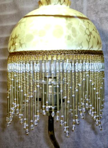 lamp shade thats pretty - this is a pretty lampshade and it symbolizes light and being bright