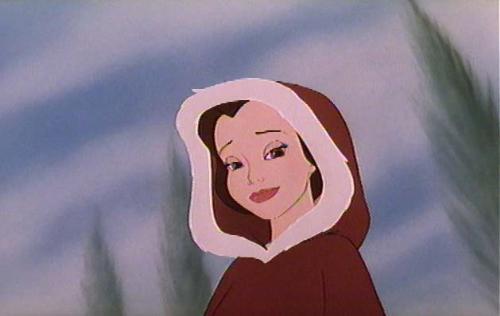 Beauty And The Beast - Belle in the garden with coat