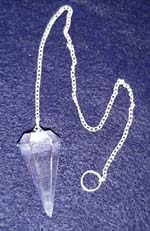 Pendulum crystal - Some people use a chrystal pendulum for scrying or to tap into their intuition or to tell the future 