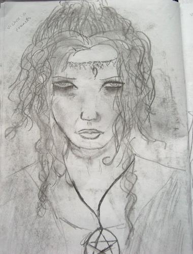 Goth Lady - Some more of my gradaughter's art work.