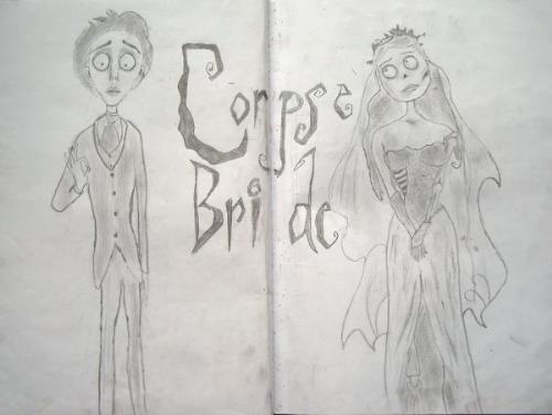 The Corpse Bride - This was also drawn by my grandaughter.