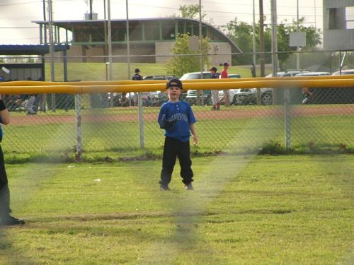 Tball game - My son playing tball