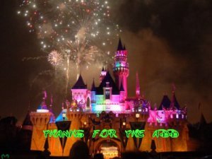 Disney World's Castle with Fireworks - Cinderella's castle in Magic Kingdom park of Disney World in Florida, with nightly fireworks. This firework display shows the shape of Mickey Mouse.