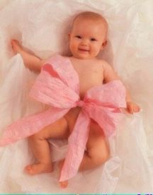 gift baby - baby ribbon, baby looks like a gift. cute baby