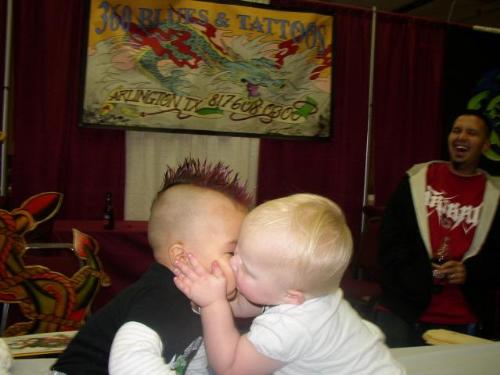 baby kizz - kissing babies... very cute and a little naughty.