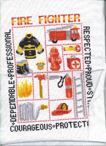 Fire fighter - I finished this the other day. ALl I have to do is frame it, and it will be done. This is a birthday present for a member of my family.
