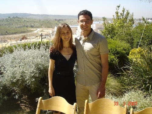 Me and my fioncei at our engagement day - We are taking pictures while waiting for the guests. Isn't she beautiful?
