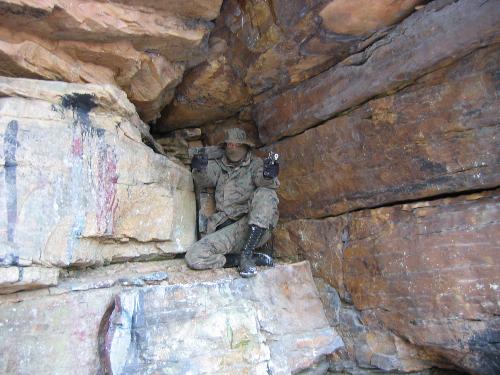 back to the wall - shooting from angles with two secondary weapons