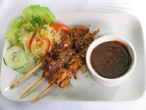 pork barbecue - pork BBQ or pork kebabs.