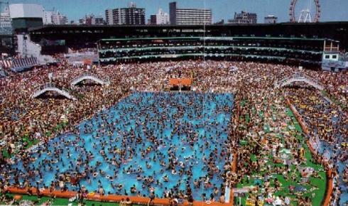 Crowded Pool - Crowded public pool...scary.