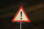 Road sign .. think ! - Picture of a road sign telling drivers to think ... 