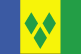 My National Flag - This is the national flag of St Vincent & the Grenadines.  The blue is for the sea that surrounds the island and for the sky. The gold is represents the warmth of the friendly inhabitants who reside on the island. The green is for the lush vegetation on about the mor than 75% of the island. The diamonds in the centre represent our sister islands- The Grenadines.