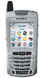 BlackBerry 7100i - The 7100i with GPS tracking, running on the Mike network through Telus mobility in Canada.