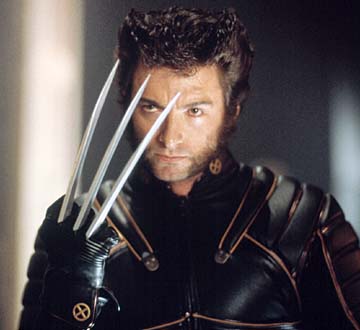 Wolverine - This photo is a shot of Wolverine, a mutant from the X-Men film. Wolverine is a mutant with an incredibly powerful regenerative ability, and retractable claws made of adamantium, and indestructible metal that covers his entire skeleton.