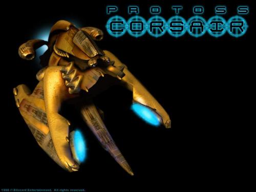 A protoss corsair - One of the lesser units of the Protoss team but quite destructive when there's lots of them.