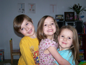 My kids - Owen-5 1/2, Meagan-6 1/2 and Brenna-4 on March 16, 2007.