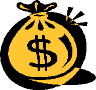 Money bag! - this picture is a clip art image of a bag of money.