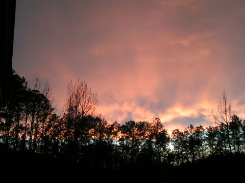 Sunset - This is a picture I took of one of the pretty sunsets in my back yard.