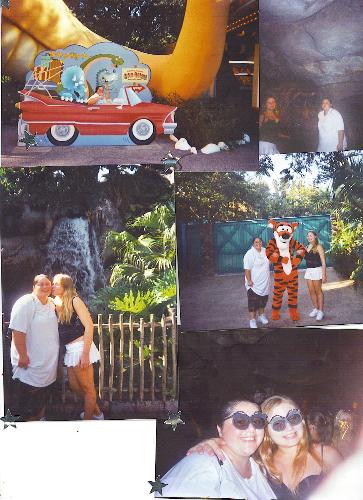 Disney - KarRon pimpin in da dino whip. Amanda and KarRon @disney.