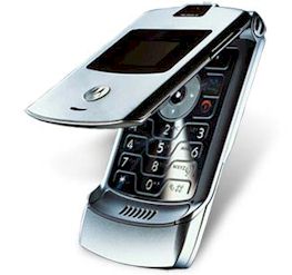 Cell phone - This is a photo of a popular model of cellular phone, the Motorola RAZR.