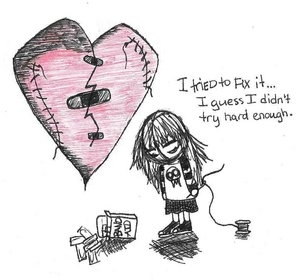 broken heart - sometimes a broken heart can never be fixed by anyone - not even yourself. All you need is God