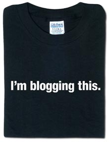 I'm blogging this - T-shirt blog