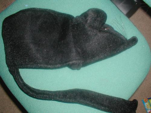 What does this have to do with boats? - A rat hat for Halloween. Soft material. Whiskers and nose. Adjustable.