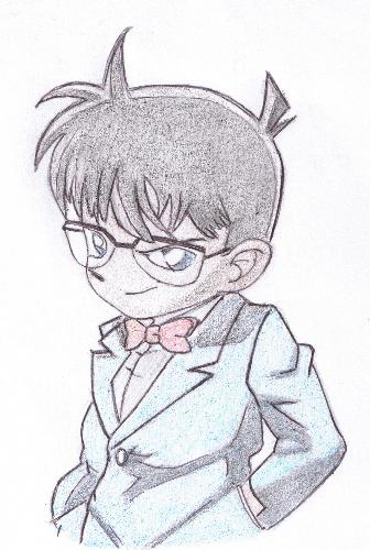 Detective Conan - Another drawing of mine from an anime entitled Case Closed or Detective Conan. It is about a teenage detective who became a kid because some members of a syndicated drugged him in one of his cases.