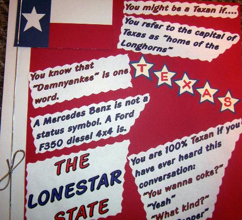 texas page - Texas scrapbook page I did for my home state.