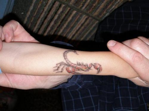 Temporary tattoo - My 6 year old's temporary tattoo. Isn't it cute?