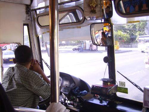 Bus driver - He's profession is a bus driver.