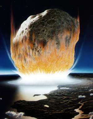 Asteroid crashing on EArth!!! - THis is an imagenary picture of aasteroid crashing!