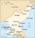 North Korea - Map of the location of North Korea